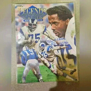Deacon Jones signed Legends Sports Memorabilia Magazine Rams